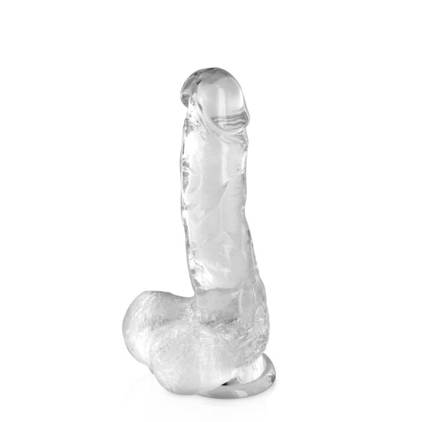 Gode jelly transparent ventouse taille M 17.5cm 